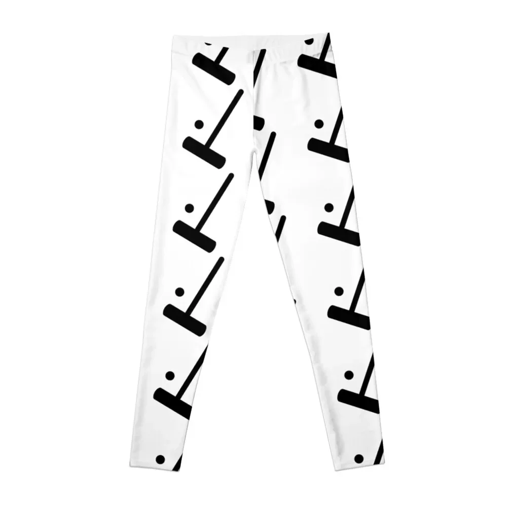 

Silhouetted Croquet Mallet and Ball Patterned Leggings push up legging Women's sportswear workout shorts Womens Leggings
