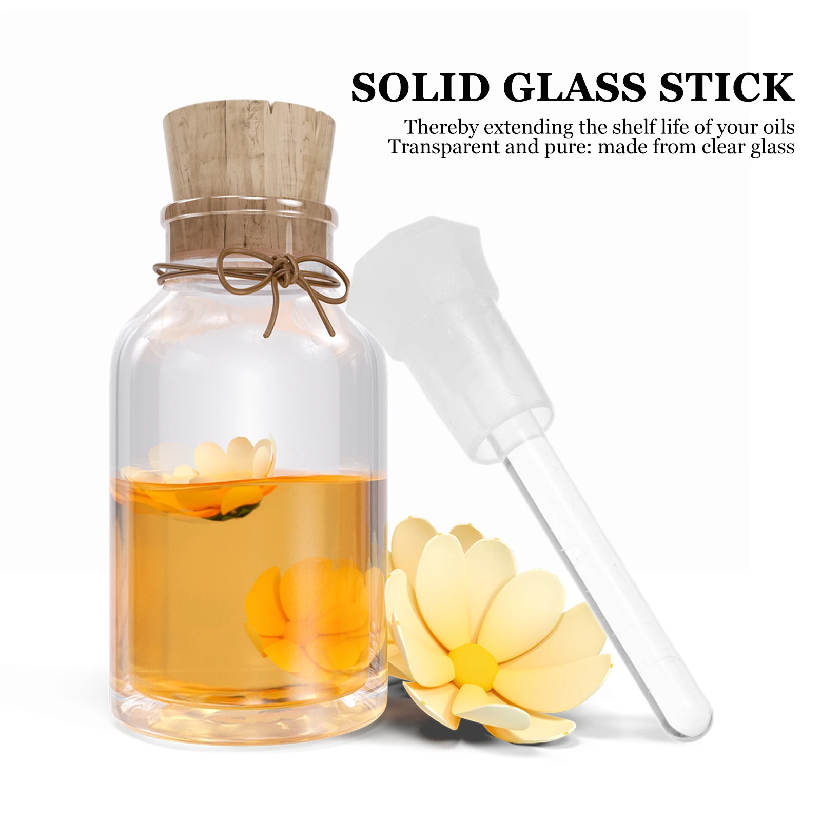 

50pcs Essential Bottle Glass Set Sturdy Refill Dispenser Rod Aromatherapy Kit Leakproof Precision Applicator For