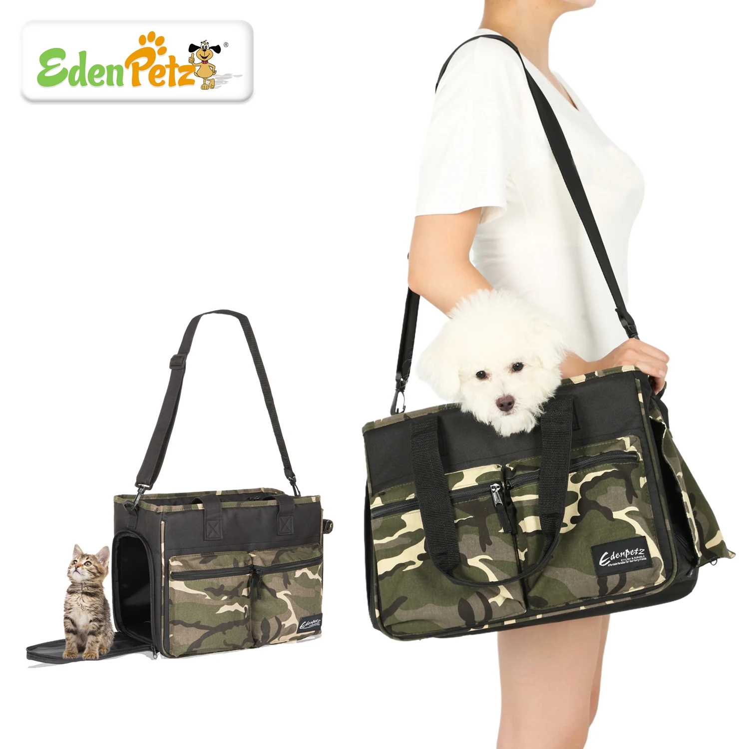 

Pet Dog Carrier Bag With 7kg Capacity,Camouflage Style Soft Comfort Handbag,Cat Outdoor Travel Shoulder Bag