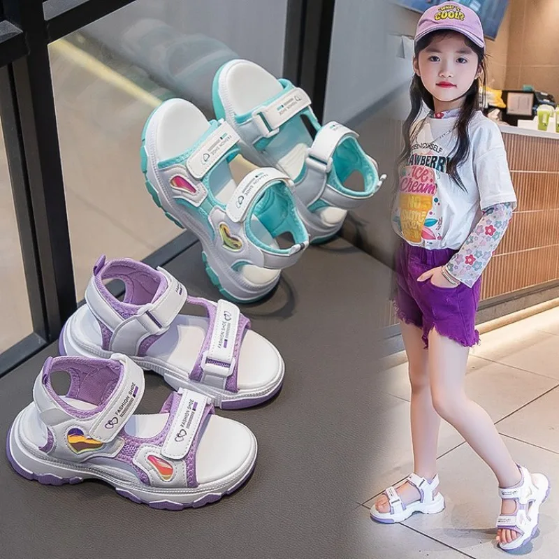 

Medium and Large Children's Sports-style Sandals Beach Wading and Breathable Simple Kids Sandals Student Outdoor Casual Shoes