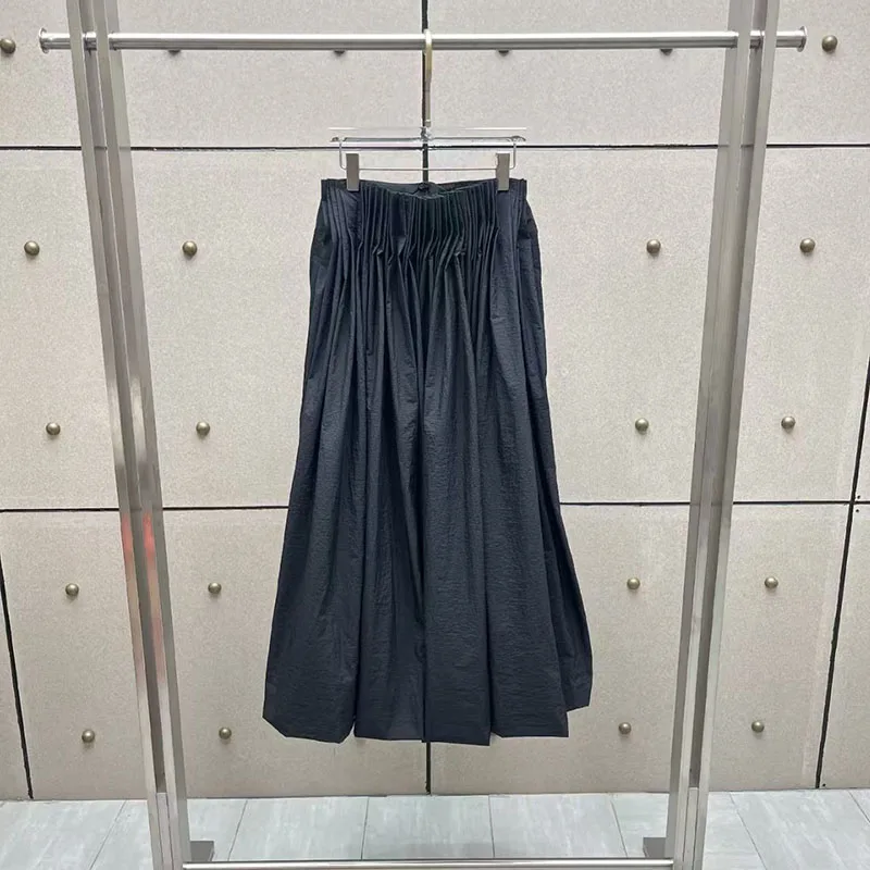 Women's 3D-Pleated Skirt, Fashionable, Casual, and Versatile Black Long Skirt, High-Quality Pleated A-Line Skirt, 2026, New Arri