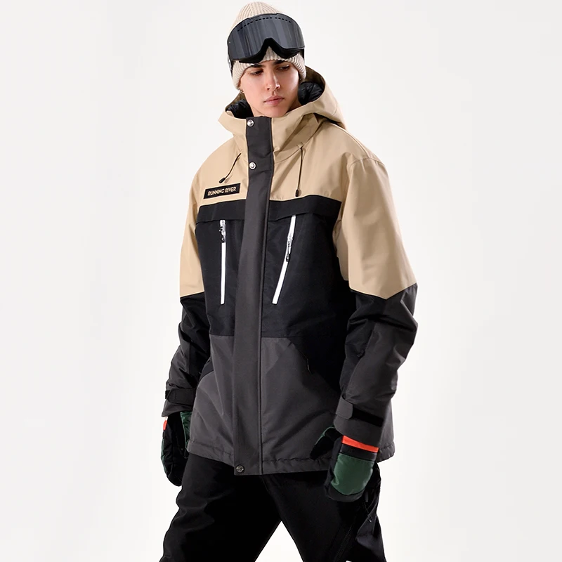 RUNNING RIVER Brand Men Snowboarding Hoodie High Quality Hooded outdoor Sports ski women Snowboard Jacket ripstop4417