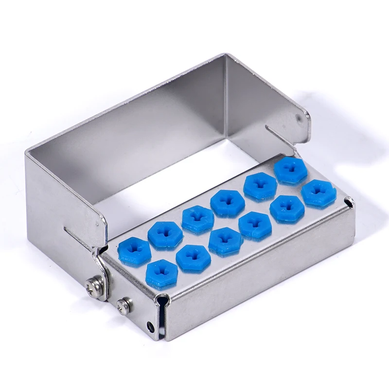 

12 Holes Dental Burs Holder Autoclave Sterilization Box Endo File Drills Ultrasonic Scaler Tips Disinfection Organizer Block ﻿