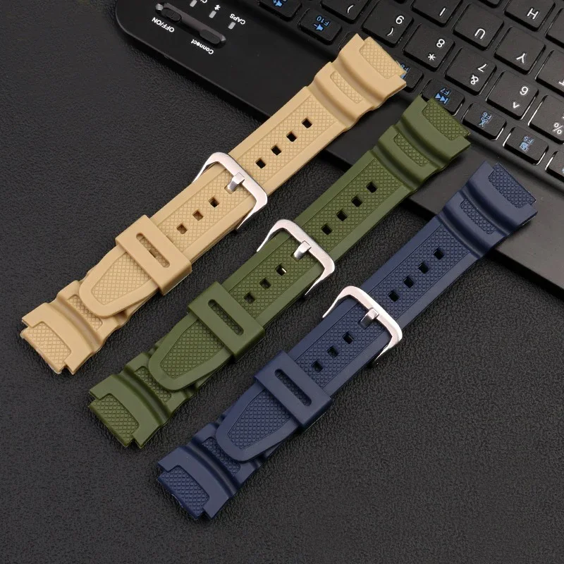 Rubber Strap for Casio AE-1200WH AQ-S810W MRW-200H W218H SGW-300/400 for Casio AE-1000W Watch Accessories Band 18mm