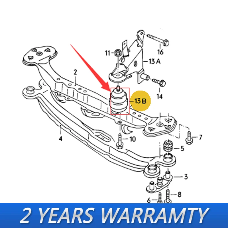 

1GD 199 279B 1GD 199 279A 1GD 199 279C 1GD199279B 1GD199279A 1GD199279C Rubber Engine Mount Front For VW Golf Jetta Passat 89-93