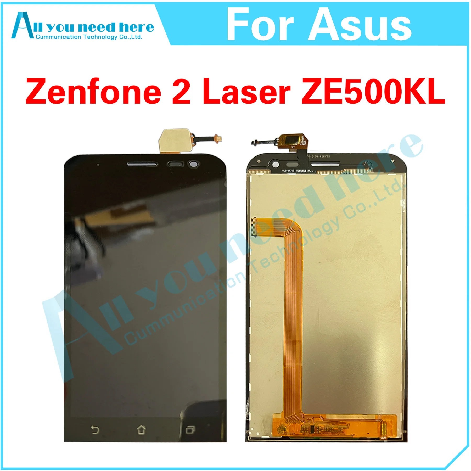 100% Test For Asus Zenfone 2 Laser ZE500KL Z00ED LCD Display Touch Screen Digitizer Assembly Repair Parts Replacement