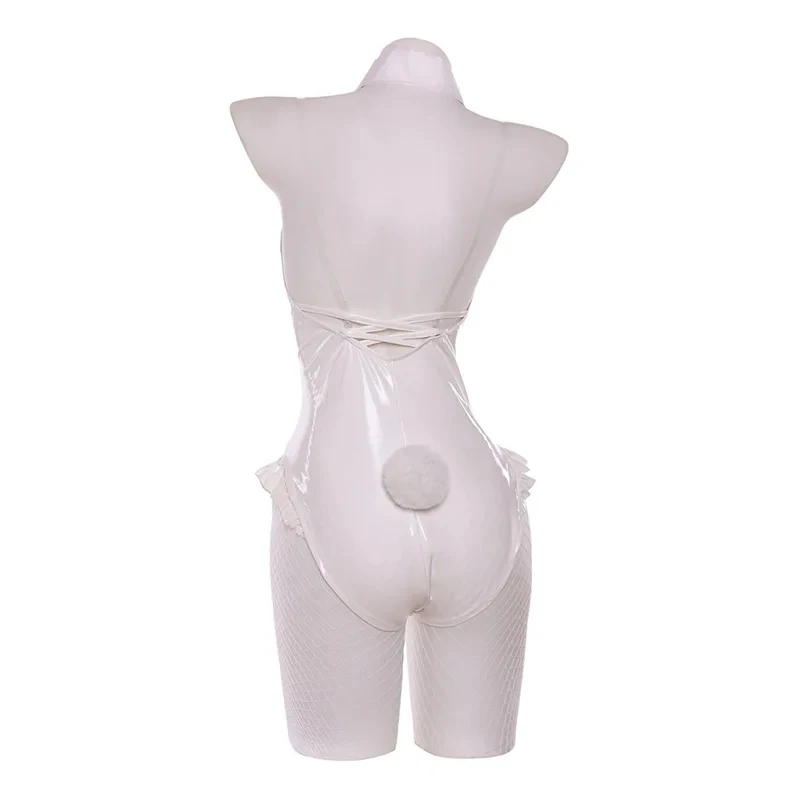 

♥ Новый костюм на Хэллоуин 2026: Белый костюм милой девушки-кролика Мику, женский кожаный сексуальный комбинезон, униформа для девочек, очаровательный наряд ★ ★ ★