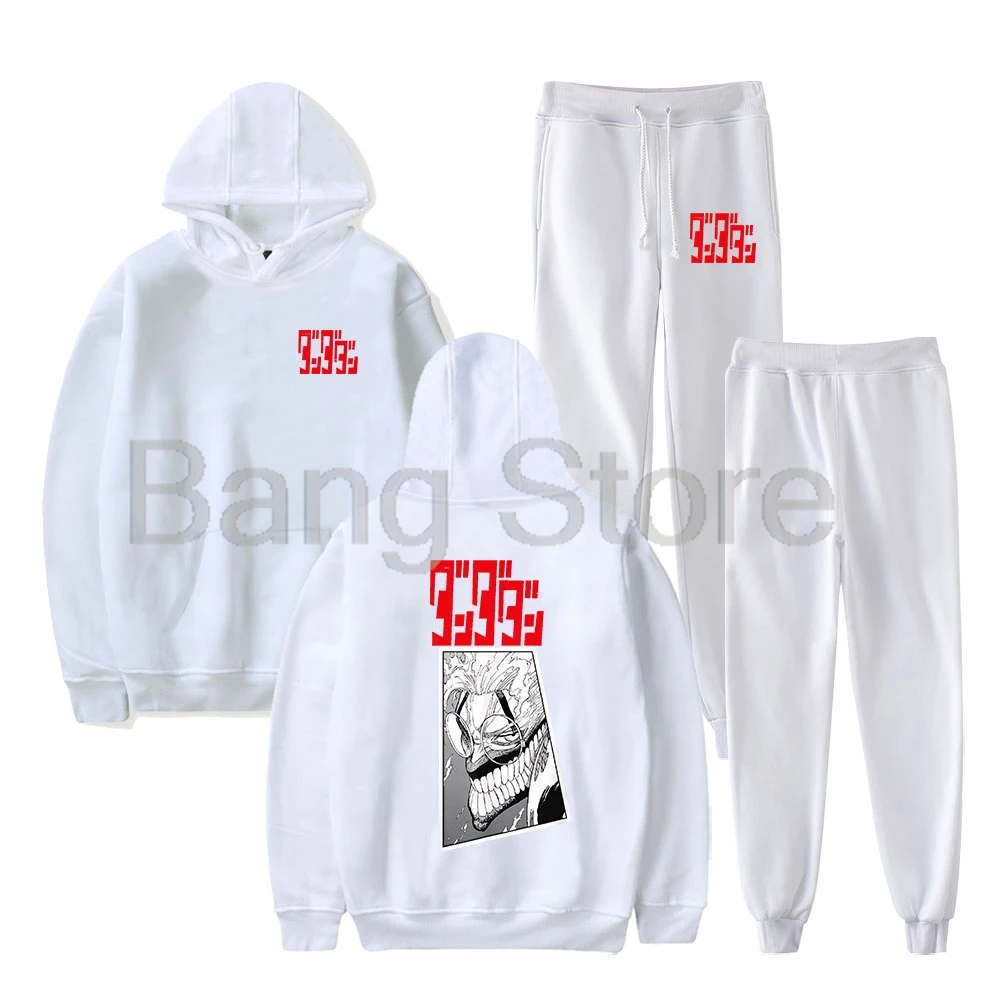 Dandadan Manga Okarun Hoodie Unisex Jogger Pants Fashion Two Piece Set Women Men Sweatsuits