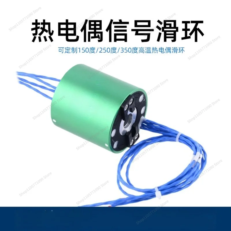 For K‑Type PT100 Thermocouple Signal Slip Ring 360° Rotary High Temp Accessory for Roller Heating Rod Temperature Sensing