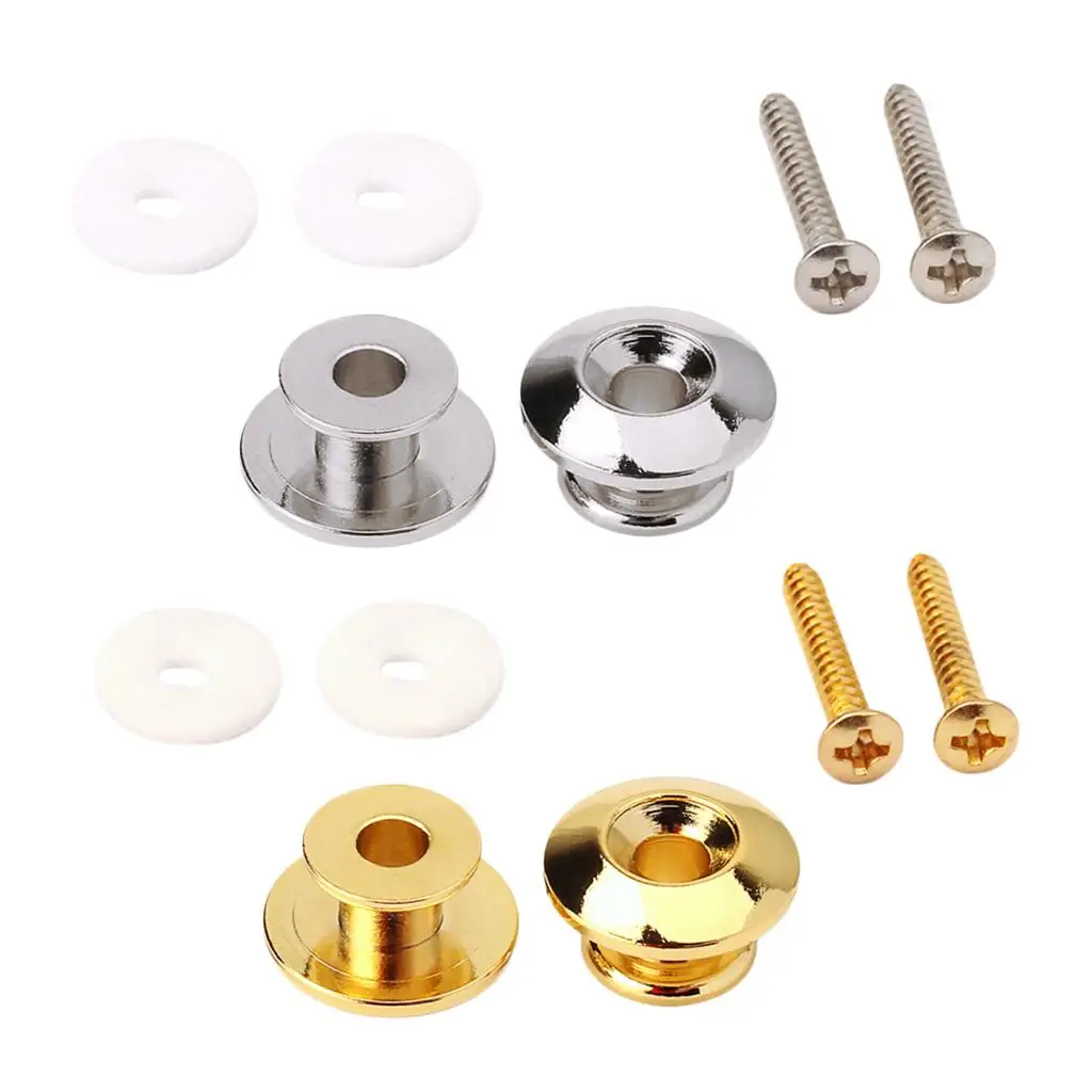 Guitar Strap Lock Steel Accessory Kit Electric Guitar Parts Locking Button for Guitar Repair