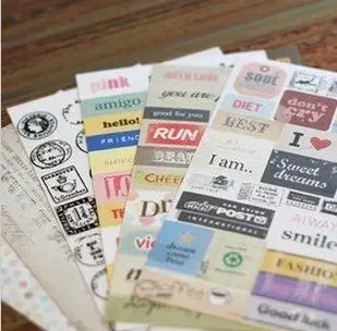 6pcs/lot    Cute Vintage Postmarks Sticker Multifunction Cartoon DIY Paper Sticker Sign post Label