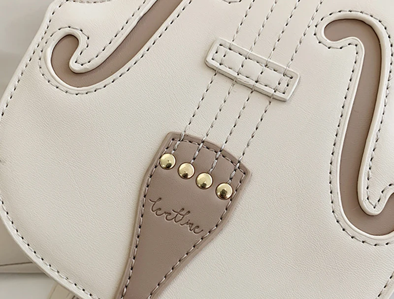 Kreative Violine Weiblichen Umhängetasche PU Leder Kleine Rucksäcke für Frauen Luxus Design Gewinde Damen Mode Schulter Tasche – Detail 18