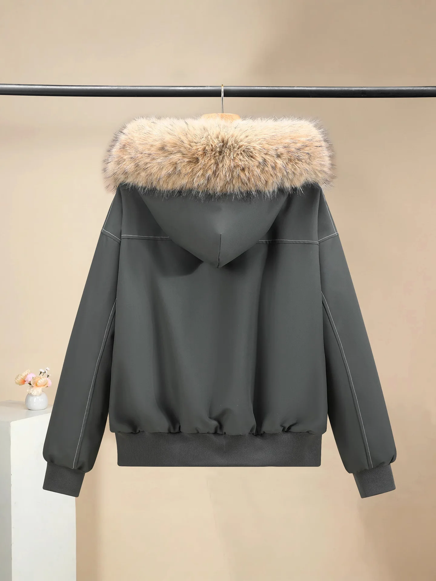 Женская теплая куртка с капюшоном, осенне-зимняя утолщенная однотонная парка в стиле ретро, хлопковое пальто на молнии с длинными рукавами, свободная верхняя одежда