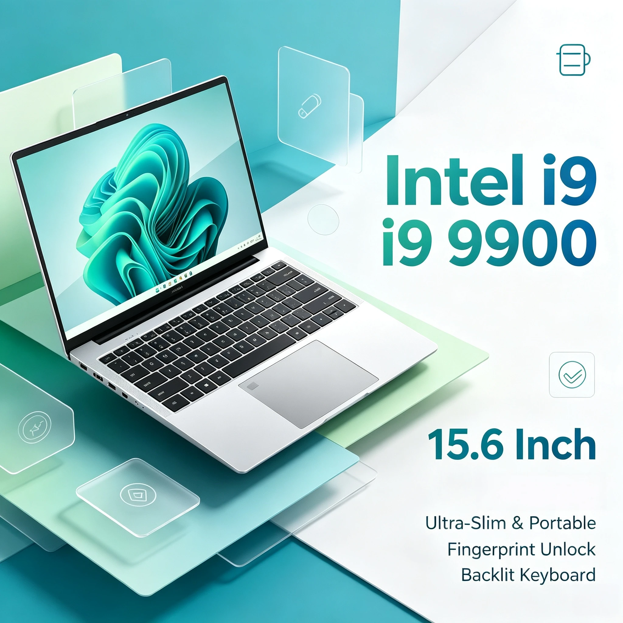 Gaming Notebook Office 15.6 Inch Slim Ultra Laptop Intel Core i9 9900 32GB RAM 512GB 1TB SSD 8C16T 5GHz 1920x1080