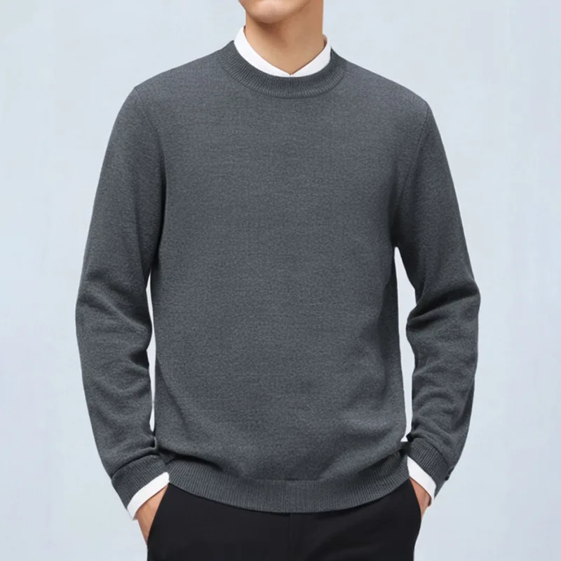 

Мужской вязаный свитер Thiened, круглый Ne Base irt, теплый, осень-зима, Новое поступление, однотонный, повседневный, дышащий