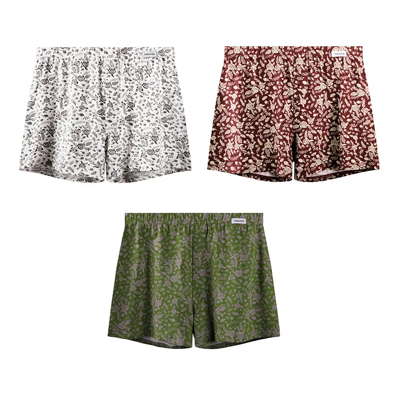 3Pcs New Printed Cotton Men's Underwear Mid-waist Men's Large-size Breathable Men's UnderPants  Boxers Трусы
