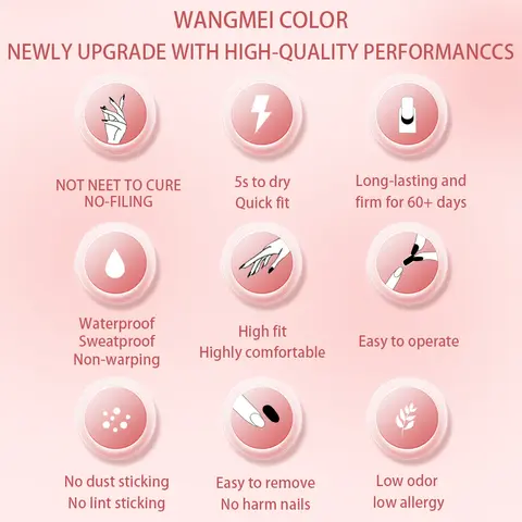 वांगमेई कलर नया सुपर स्ट्रॉन्ग नेल ग्लू प्रेस ऑन नेल्स के लिए, UV/LED लैंप की आवश्यकता नहीं, 5 सेकंड में जल्दी सूखने वाला, जल्दी सूखने वाला, लंबे समय तक चलने वाला 8 best sales नाखूनों पर गोंद लगाएँ - №6