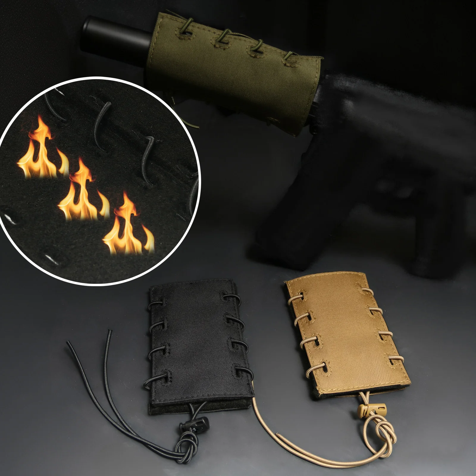 FANDAO Tactical Fireproof Heat Resistant Sleeve Sniper Rifle Guard Outdoor Universal Protective Wrap For Hunting Shooting