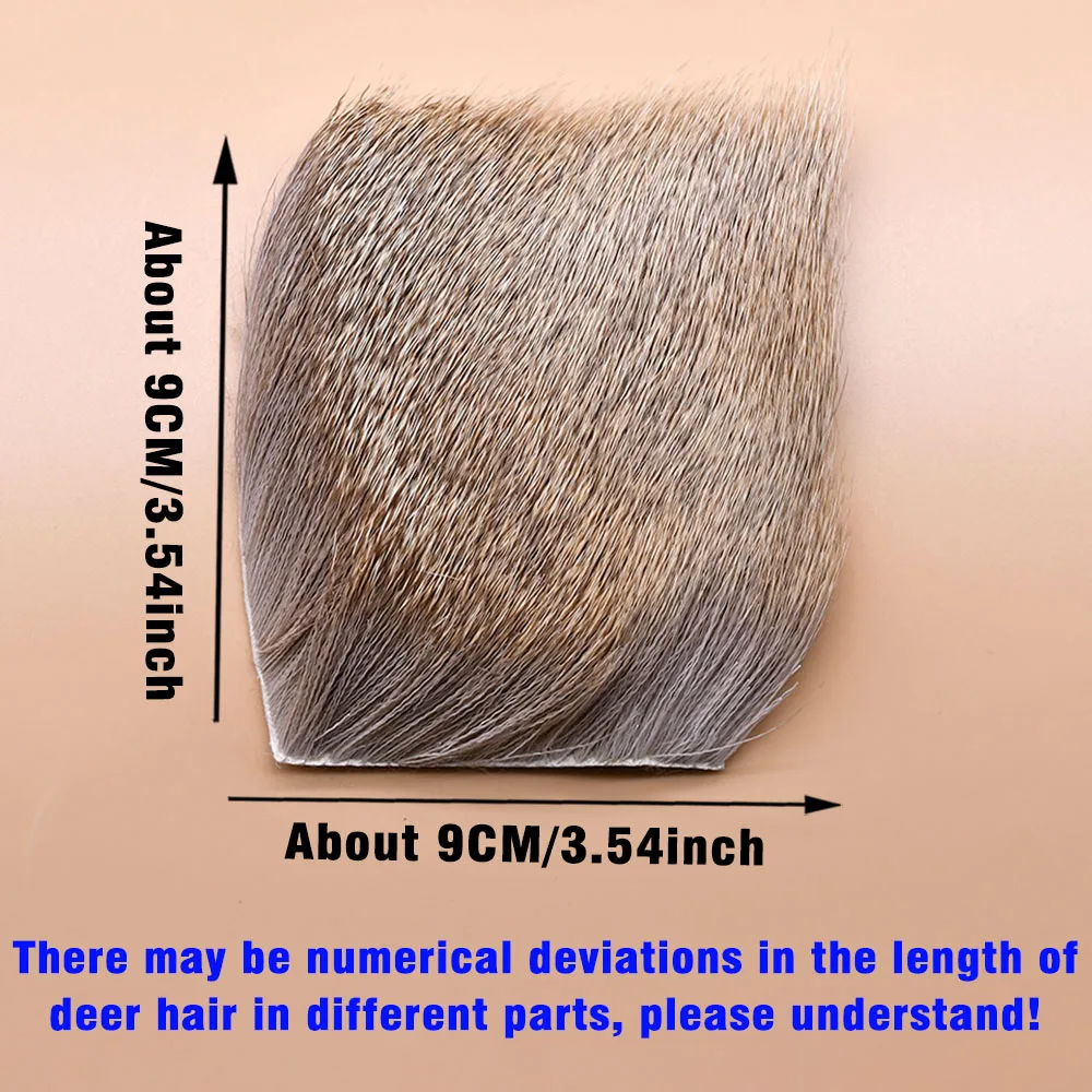 MNFT 1PC  Natural Deer Hair Fly Tying Patch Buck-Medium color, Deer Body Hair | Fly Tying Material images - 6