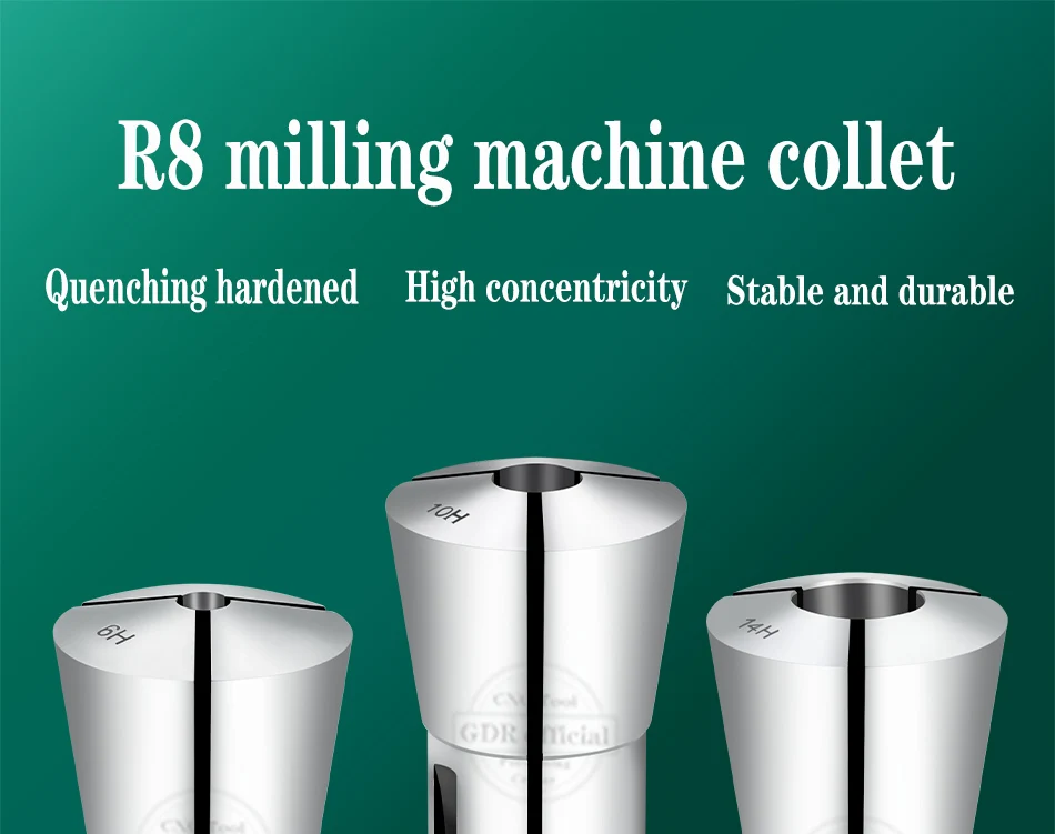 GDR R8 Spannzange Fräsen R8 Spannzange Metrisch Britisch R8 Spannmaß Fräswerkzeughalter R8 Spannzangenfutter-Set Halterung Werkzeug Spannzange – Detail 1