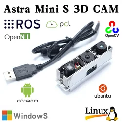 ORBBEC-Caméra 3D Astra Mini S, capteur de profondeur, courte portée, blanchiment, lumière, non RVB, vision robot AI, balayage, modélisation, développement ROS