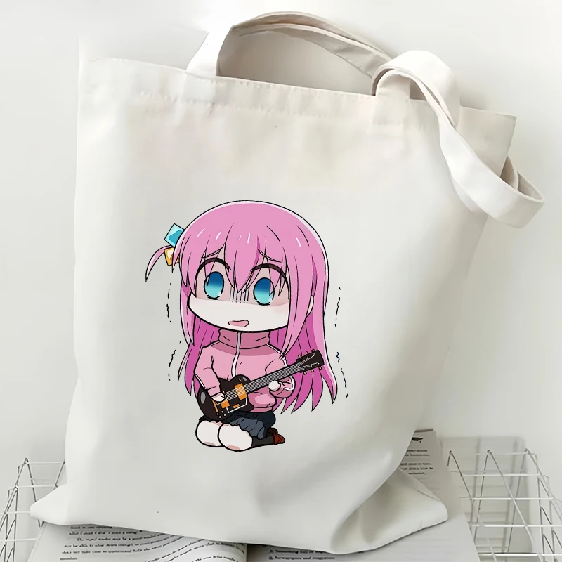 

Anime BOCCHI THE ROCK! Large Capacity Canvas Tote Bag Kawaii Cute Gotoh Hitori Ijichi Nijika Yamada Ryo Shopping Shopper Handbag