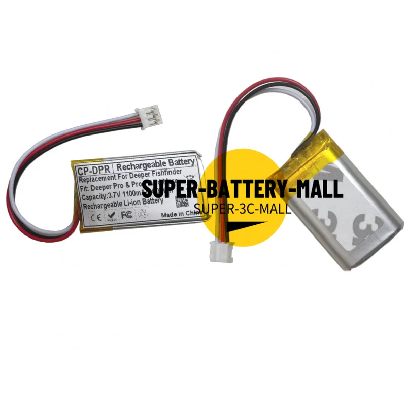 Batterie de remplacement USPS 1100mAh pour Fishfinder sans fil Deeper Pro & Pro +