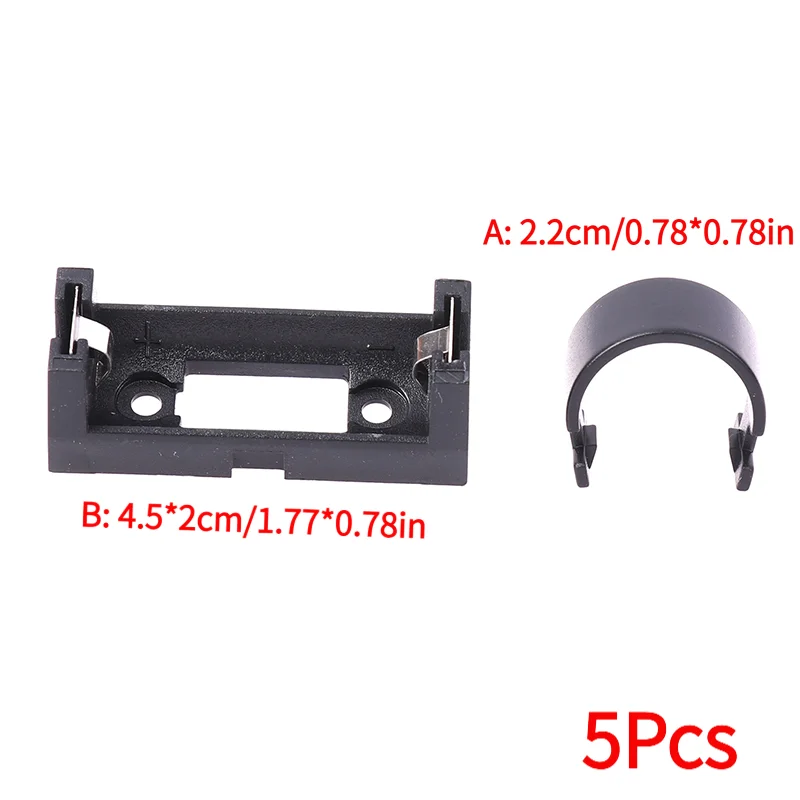 5Pcs Plug-in CR123A Battery Holder 16340 Battery Box LIR123A Battery Storage Box CR123A Battery Box Cover For PCB DIY.