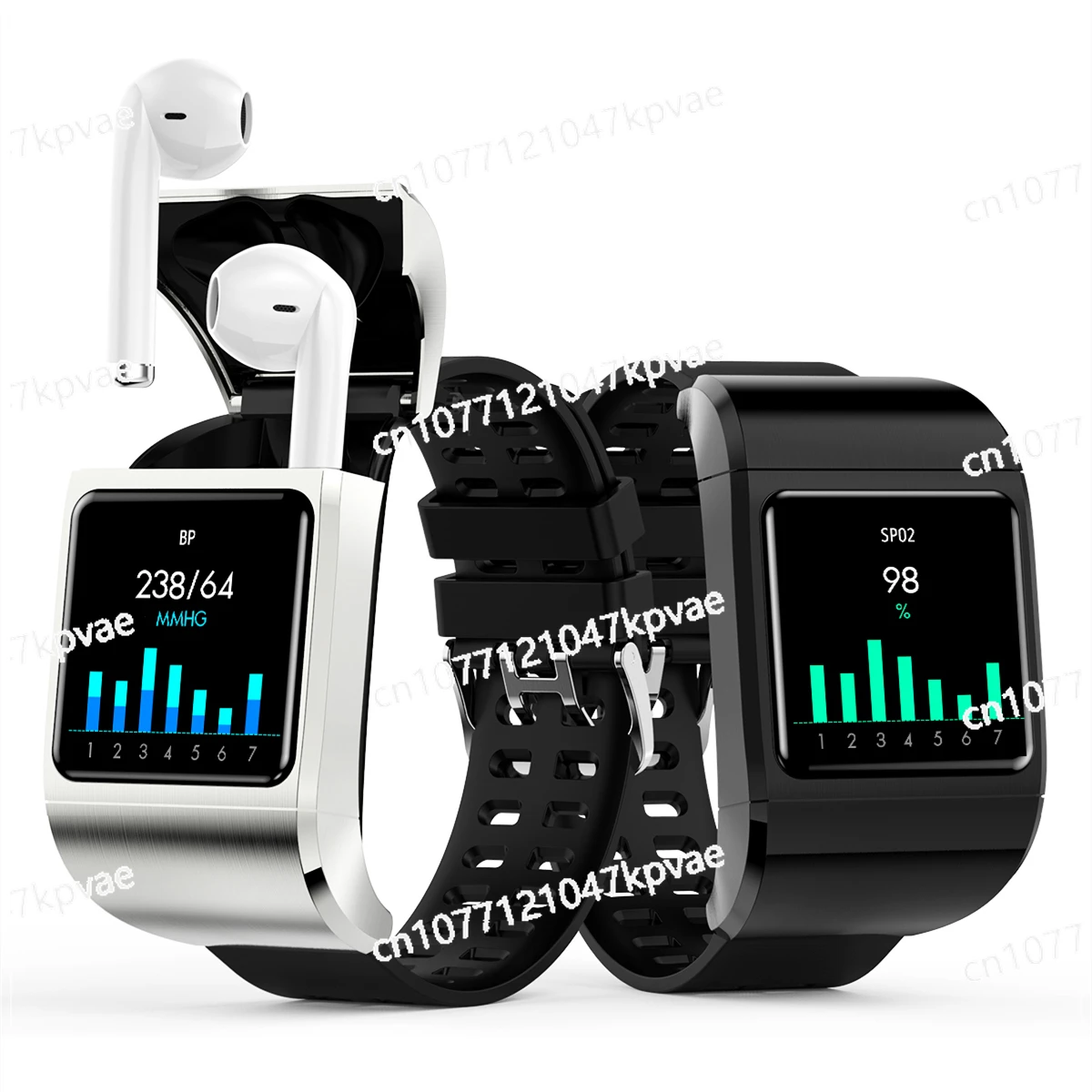 2021 OEM Wireless Headphone Earphones Men Fitness Tracker Watch Band G36 Smart Bracelet with Earphone