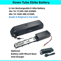 Commuter Ebike Battery Down Tube Li-ion 36V 10Ah 10.4Ah 13Ah 14Ah 15Ah 17.5Ah 48V for isinwheel M10 E-bike Battery 500w