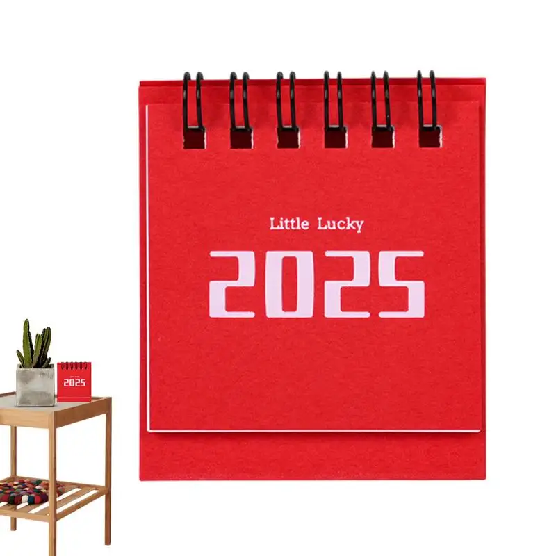 ปฏิทินตาราง Stand Up ปฏิทินตั้งโต๊ะเดสก์ท็อปตกแต่งขนาดเล็ก MeMO Pad ปฏิทิน 2025 ปฏิทินยืนสําหรับ Home School