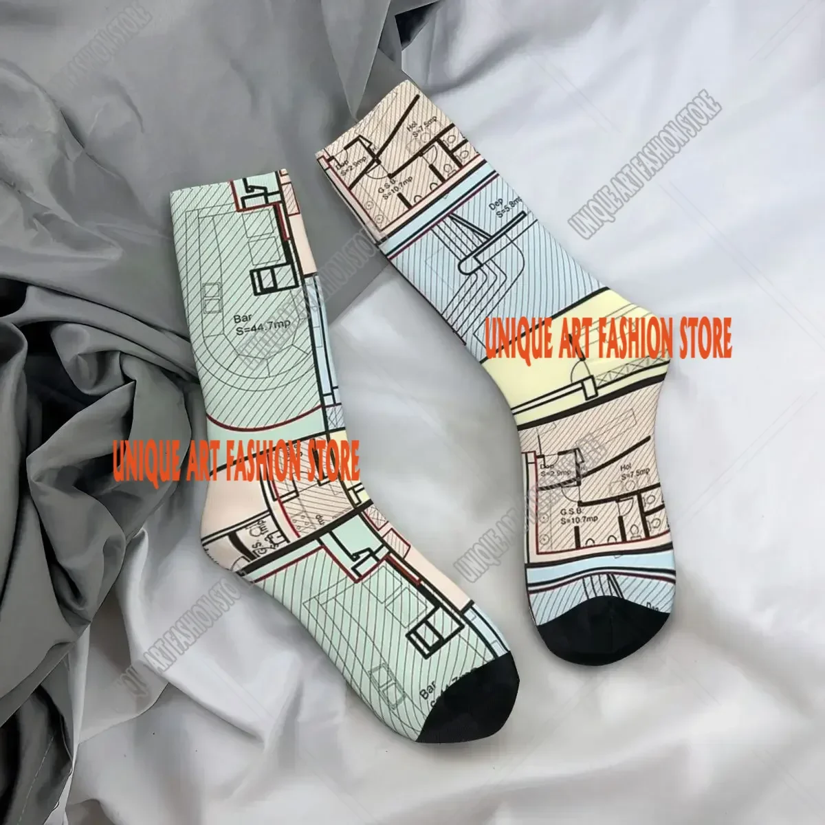 Blueprint Socks Harajuku Super Soft Stockings All Season Long Socks Accessories for Unisex Gifts