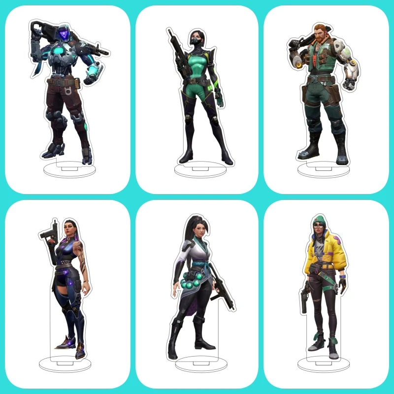 

Killjoy Reyna Skye Yoru Astra Anime Cosplay Figure Acrylic Stand Ornaments Game VALORANT peripheral Halloween Gifts 15CM