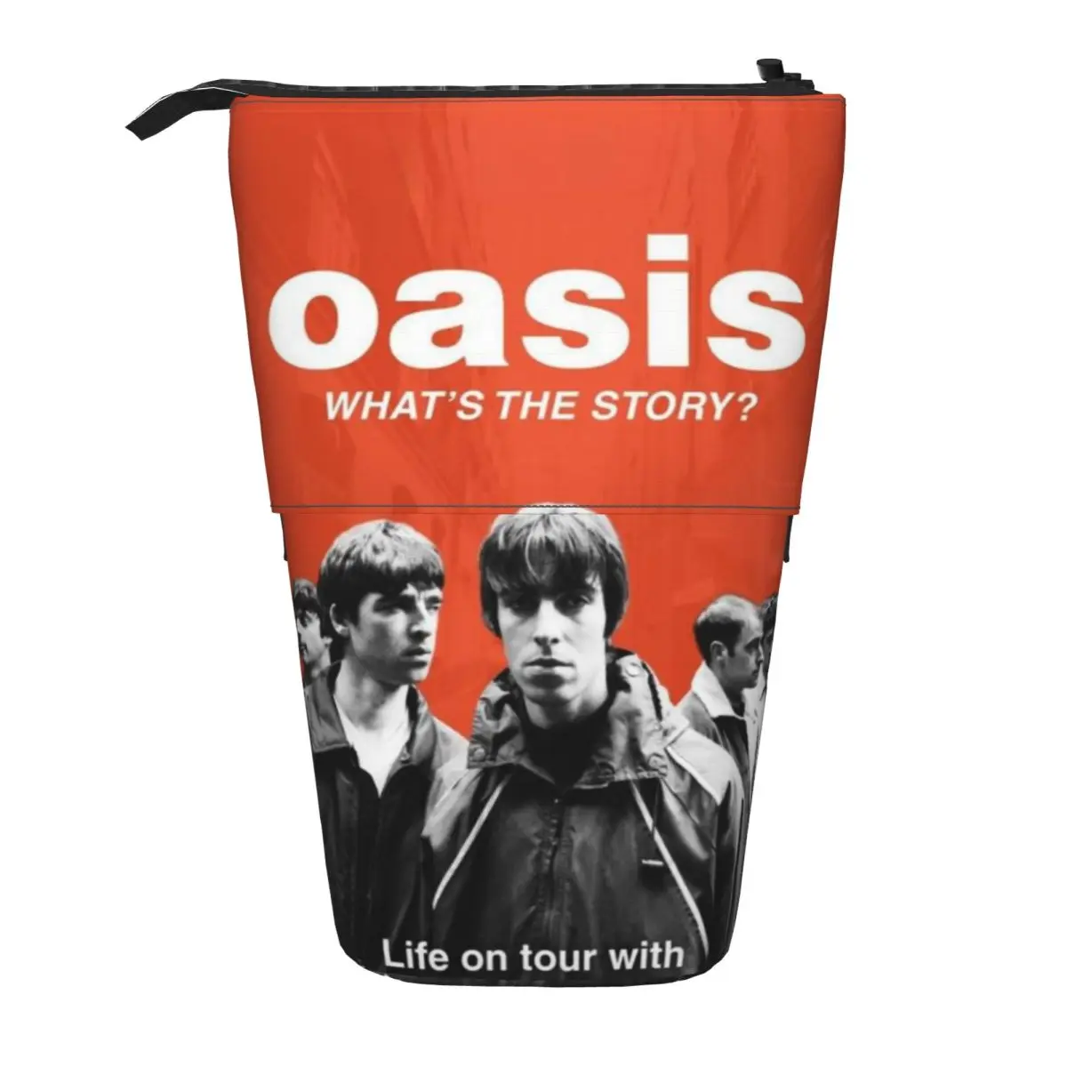 مقلمة تلسكوبية مخصصة O-Oasises للبنين والبنات سعة كبيرة بديلة لفرقة الروك خمر صندوق القلم حقيبة القرطاسية #1