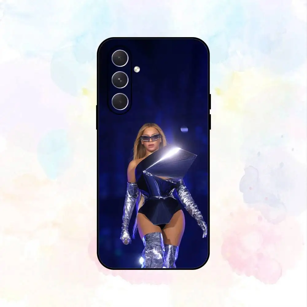 Capa de telefone quente Singer B-Beyonces para Samsung Galaxy A73, A72, A71, A70, A53, A52, A51, Outros Soft Black Shell