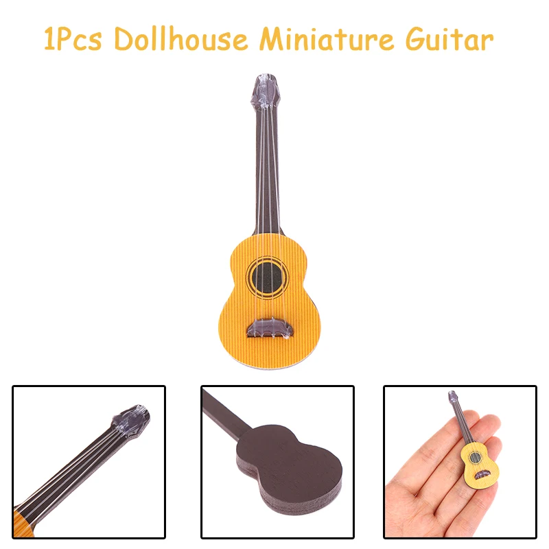 1Pcs 1:12 인형의 집 미니어처 기타 액세서리 악기 인형 집 장식품