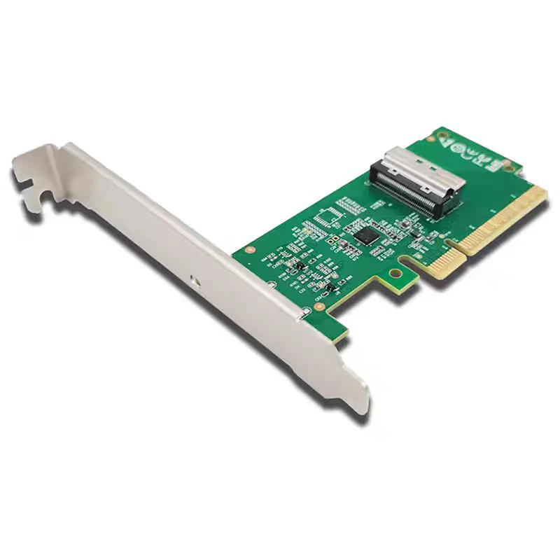 PCIe5.0 x8 to MCIO 8i for NVMe+PCIe4.0 SlimSAS SFF8654 Adapter Card Coverter Card