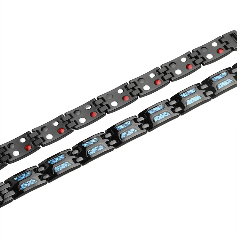 Nieuwe 4 In 1 Titanium Magnetische Energie Armband Power Bio Armband Gezondheid Pijnbestrijding Magneet Gezondheid Armbanden Mannen Armband Armband