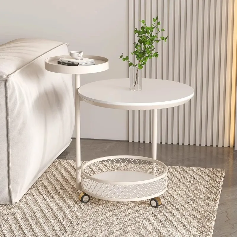 

Кремовый ветер для гостиной, диван, приставной столик, съемный журнальный столик для хранения, светильник, роскошный маленький круглый столик, бытовая маленькая квартира b