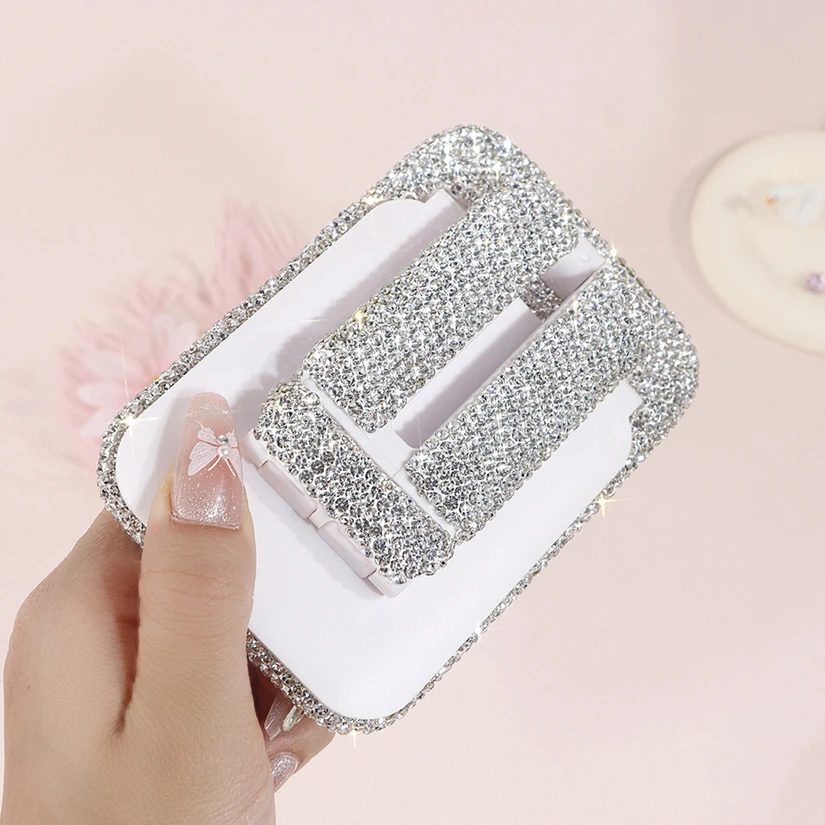 Desk Mobile Phone Holder Stand with Rhinestones for IPhone IPad Xiaomi Desktop Tablet Holder Universal Table Cell Phone Stand