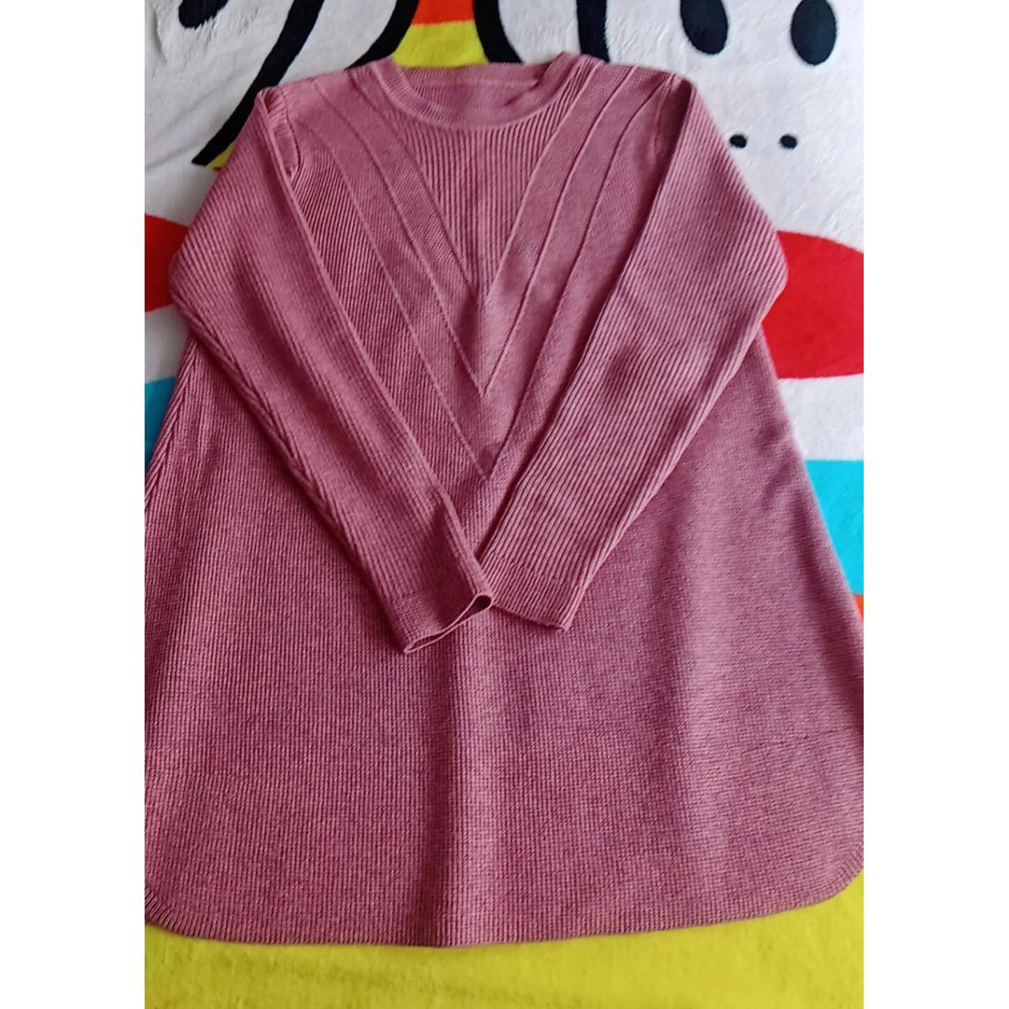 

6XL Large Size Women's Sweater Autumn Winter Korean Loose Long Knitted Dress Solid All-Match Pullovers Female Knitwear