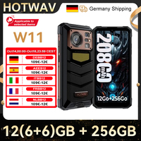 HOTWAV W11 20800mAh 33W Smartphone 12GB(6+6) 256GB 280LM Flashlight 6.6'' FHD+ 24MP Night Vision Rugged cell phone