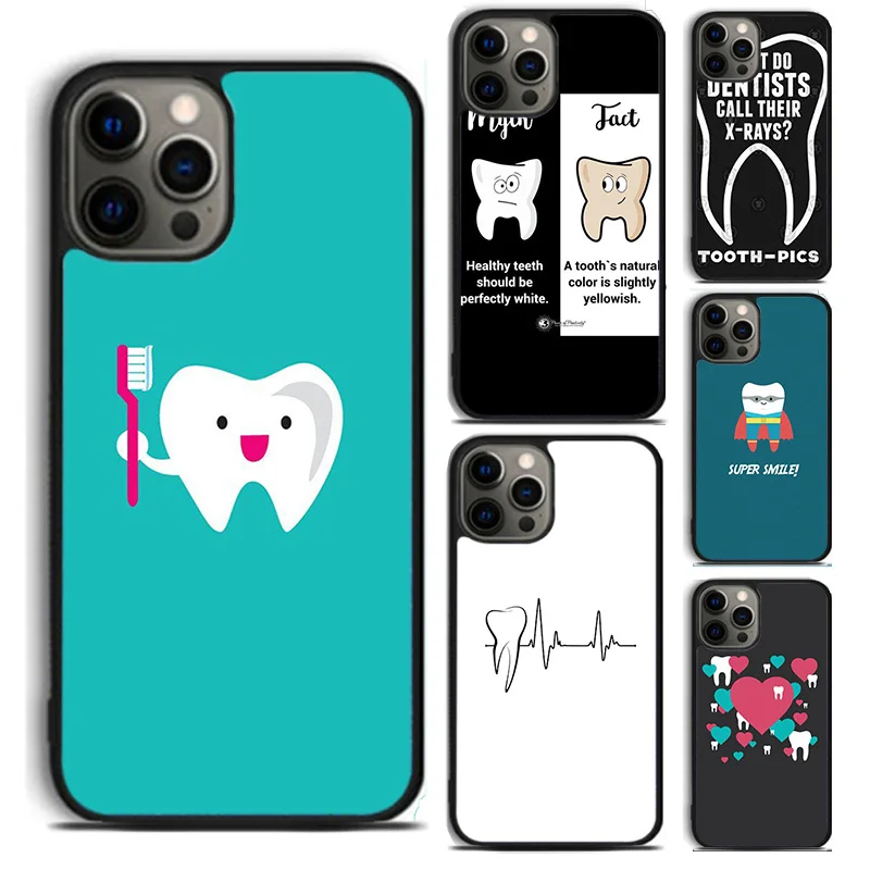 Dentist Dental Hygienist Tooth Phone Case For For iPhone 16 15 11 12 13 14 Pro Max XS XR Plus coque