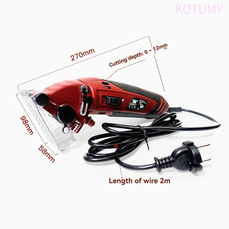 110V/220V Dual Voltage Mini Chainsaw, Handheld Electric Metal & Wood Cutting Saw, Compact Multi-Function Power Cutter