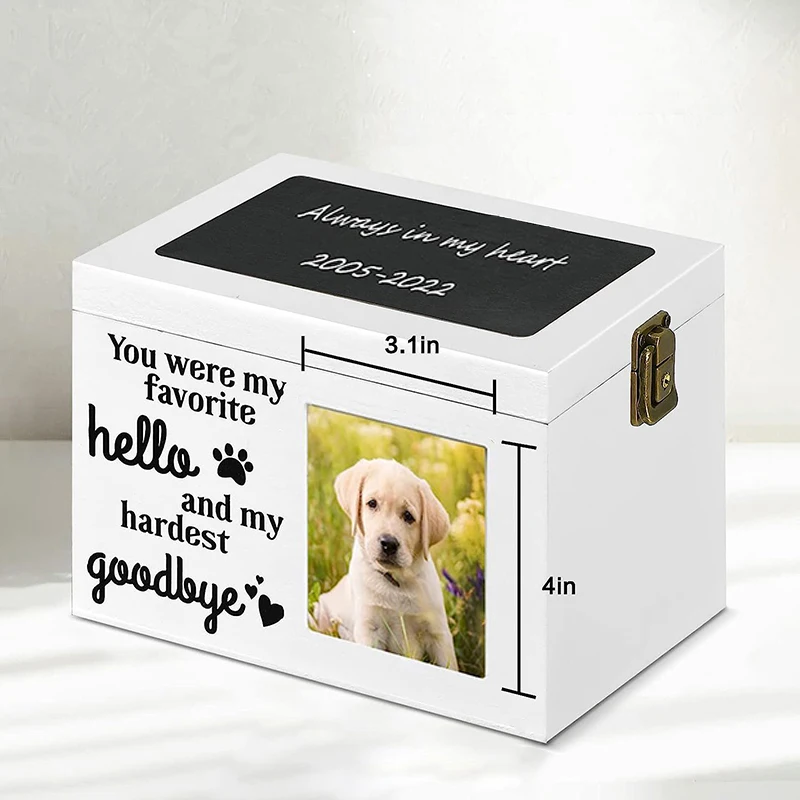

Solid Wood Pet Ashes Box Puppy Dog Ash Boxes Dogs Cats Kitten Memorial Urn Cat Kitten Rabbit Funeral Cemetery Pets Urns Supplies