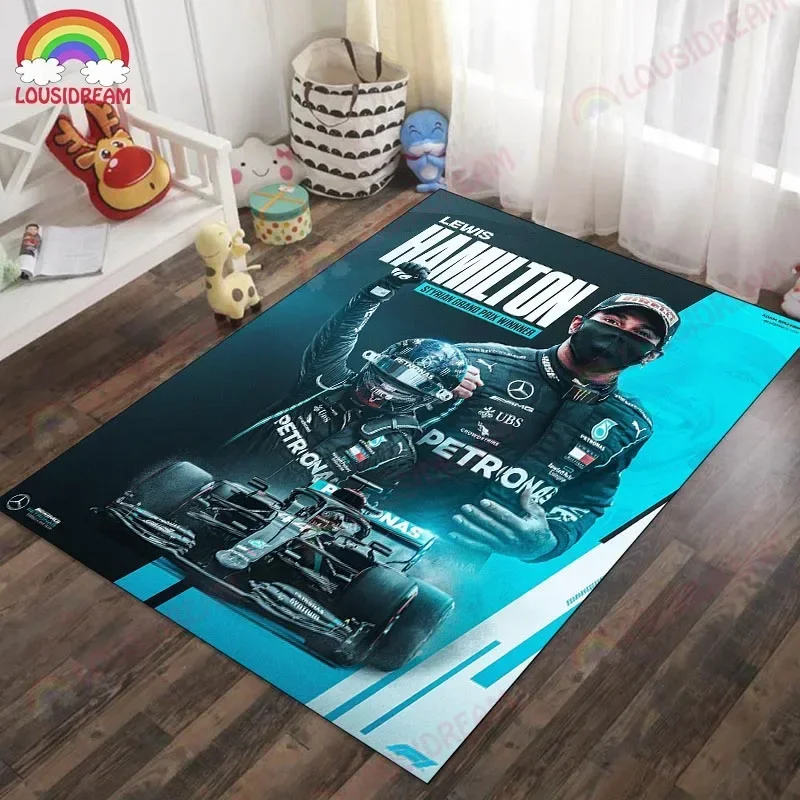 Lewis Hamilton Carpet F1 Racing Car Home Decor Rug Play Mats Decor Bedroom Carpets Child Play Lounge Area Rugs Dining Table Mat