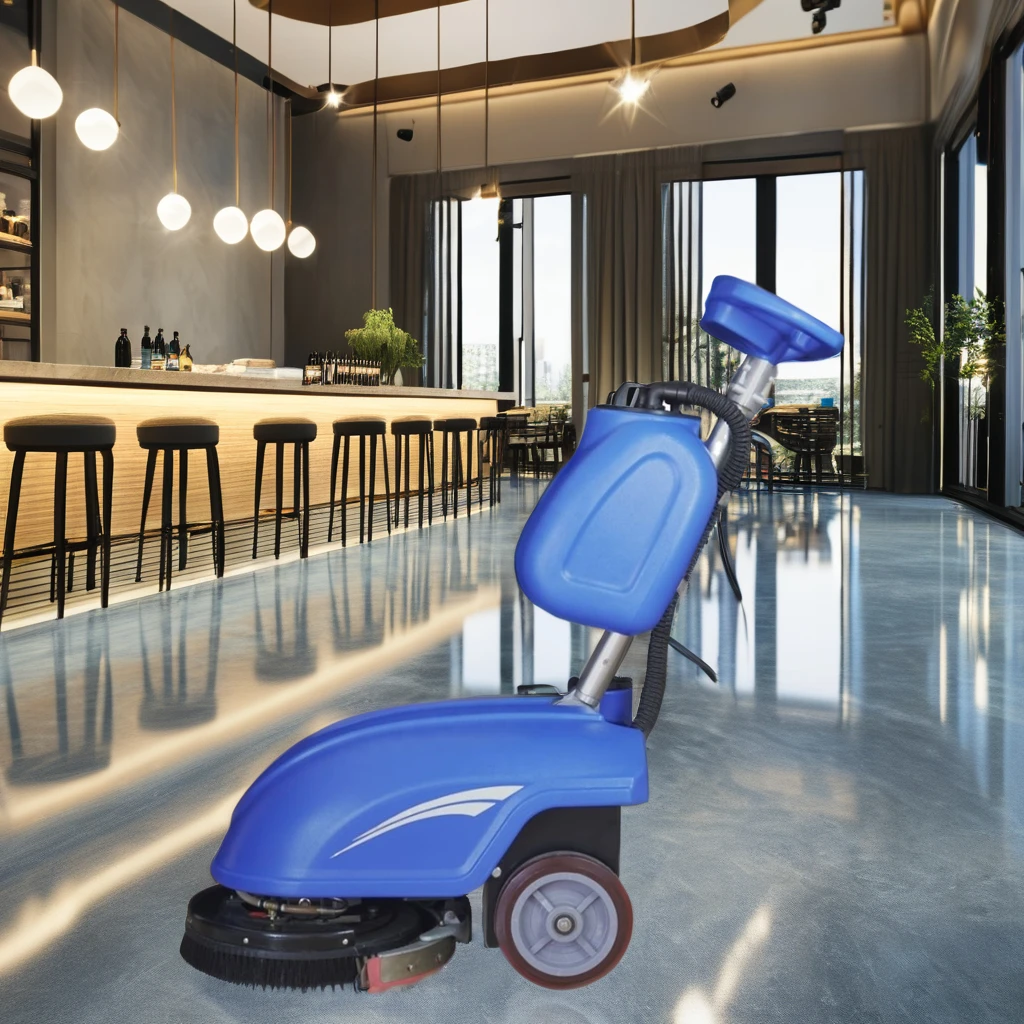 Mini Home Floor Scrubber/Portable Marble Tile Cleaning Machine Shop Office Floor Scrubber