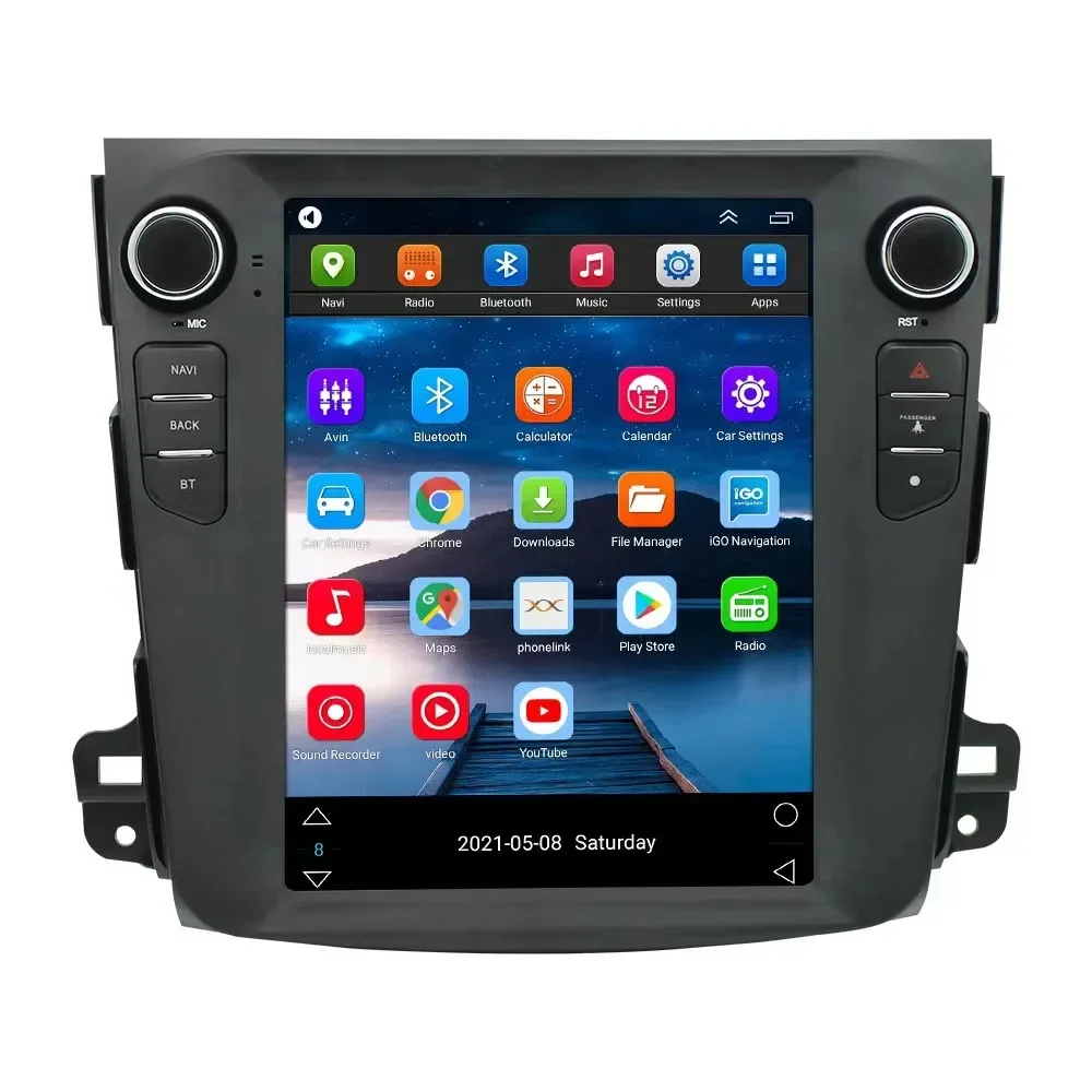 Autoradio pour Mitsubishi Outlander Xl 2 14.0-2008, Android 2012, 4G, Navigation, Carplay, Stéréo, Lecteur Vidéo MultiXXL, Écran Partagé