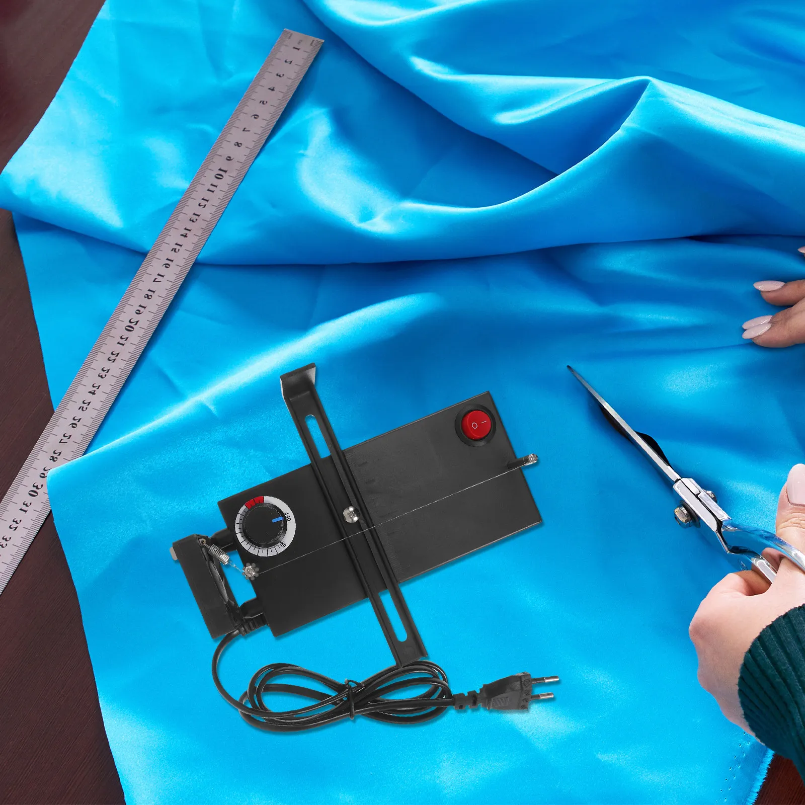 

Portable Electric Hot Cutting Machine Compact Thermal Ribbon Cutter for DIY Crafting Sewing Hair Accessories Elastic Bands