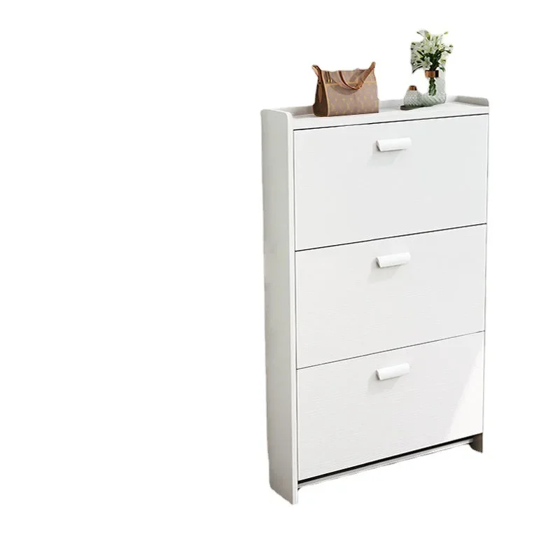 Shoe cabinet ultra-thin tipping bucket shoe cabinet rack 17 cm narrow door economical household white large capacity door shoe k